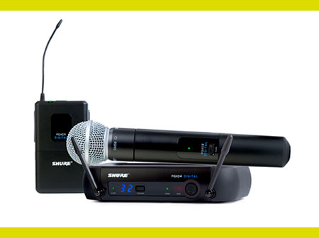 KIT MICROFONE S/ FIO PGW 56 MARCA SHURE 
